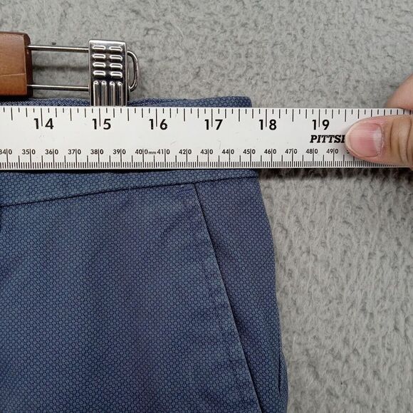 Banana Republic Pants Mens 34x34 Blue Geometric Print Aiden Chinos Preppy - Picture 2 of 9